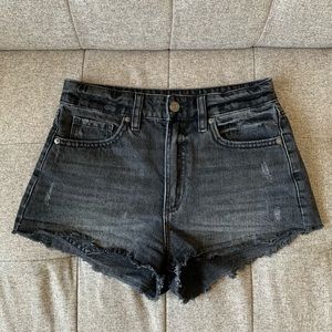 Dynamite Black High Waisted Denim Shorts